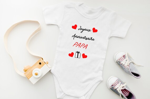 Body bebe Cumpleanos Anuncio de nacimiento Feliz Cumpleanos PAPA Etsy Mexico