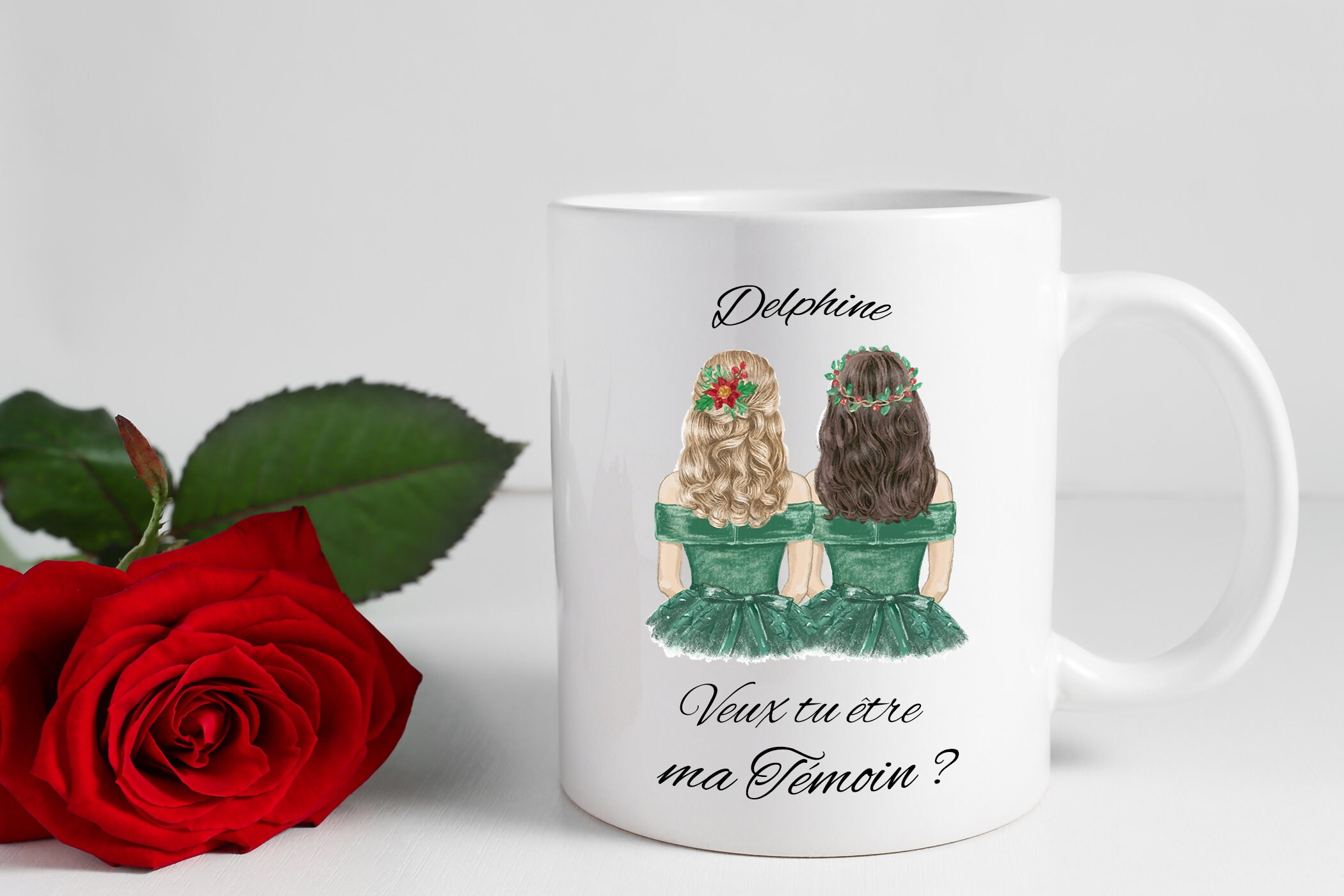 Mug/Tasse Mariage/Témoin/Demoiselle d'honneur/Futur(E Marié(E/Enterrement de Vie Jeune Fille