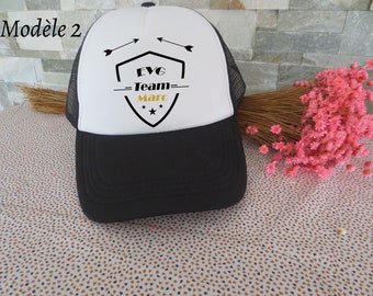 Casquettes EVG, casquettes personnalisées, enterrement de vie de garçon, casquettes prénom et/ou avec date d'évènement, casquettes hommes