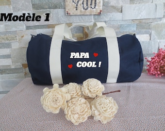 Sac de sport personnalisé pour papa, sac de voyage,sac week-end/sortie/pique-nique, fête des pères/papa/taille 40cmx20x20/compatible RYANAIR