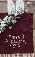 GOLD colored evjf t-shirt, team bride, EVJF team, Bride's team, bride's witness, Bachelor party; wedding party product logo