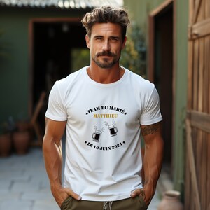 T-shirts bières EVG date prénom du marié personnalisés,enterrement de vie de garçon, cadeau pour le futur marié, cadeaux de mariage,fête image 6