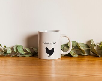 Mug Mamie/Papy/Maman/Papa poule, Fête des grands-mères/des grands-pères/Père/Mères, Anniversaires