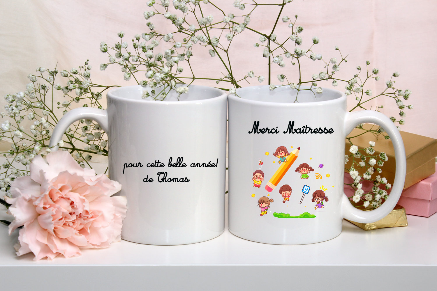 Tazza Personalizzata Per Maestra: Regalo Originale Con Nome, Idea Per Ringraziamento, Ingresso Scolastico O Natale - Ceramica 325ml
