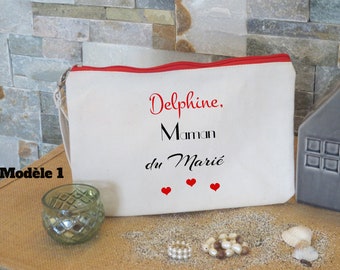 Bolsa nupcial, testigo de la novia, bolsa personalizada con nombre, bolsa de boda, bolsa testigo de la novia, evjf