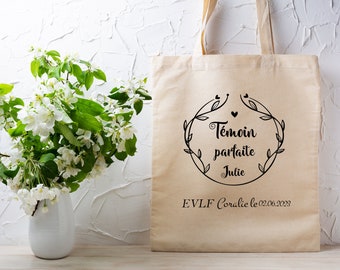 Tot bag EVJF, enterrement de vie de jeune fille, cadeaux témoin, cadeaux invités, cadeaux de mariage