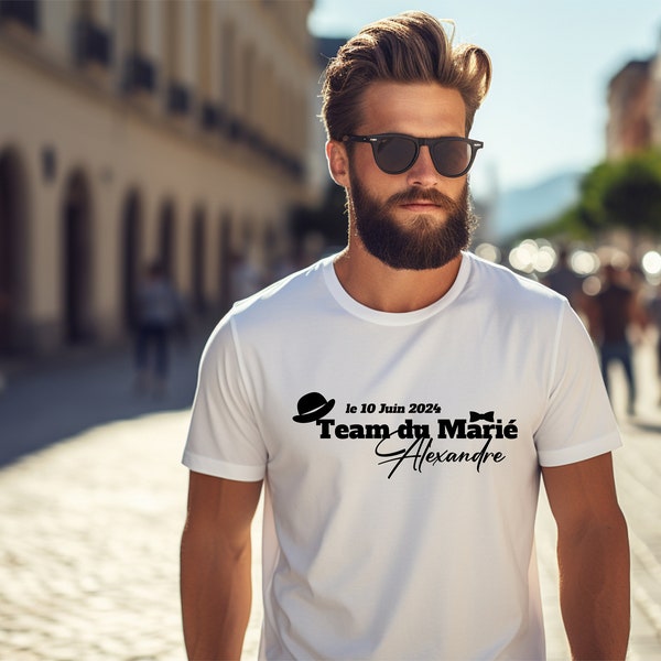 T-shirt EVG,EVG team marié + date + prénom du marié ou des participants, enterrement de vie de garçon, fête de mariage, cadeaux de mariage!