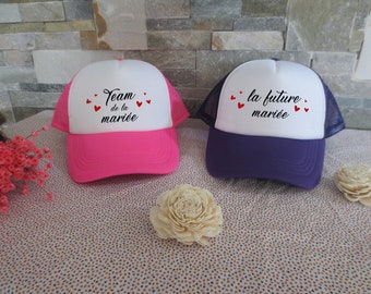 Casquettes EVJF, casquettes personnalisées, enterrement de vie de jeune fille, cadeau invité,fête de mariage au top!!