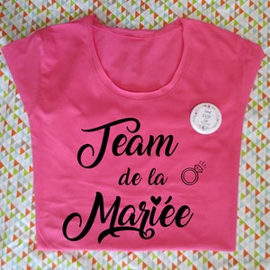 Rosa Junggesellinnenabschied T-Shirt mit Ringmotiv, Team Braut, Team Braut, Team Braut T-Shirt, Junggesellinnenabschied