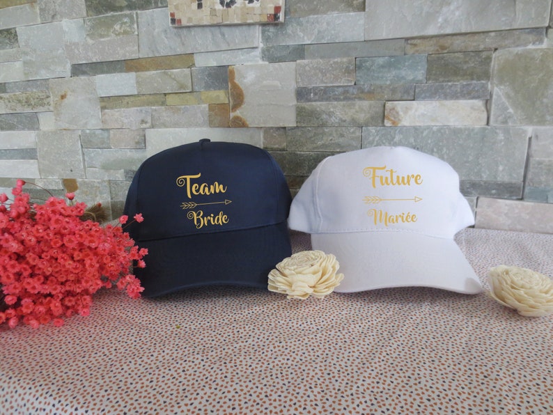 Casquettes EVJF, casquettes personnalisées, enterrement de vie de jeune fille, casquettes prénom et/ou avec date d'évènement, cadeau invité image 5