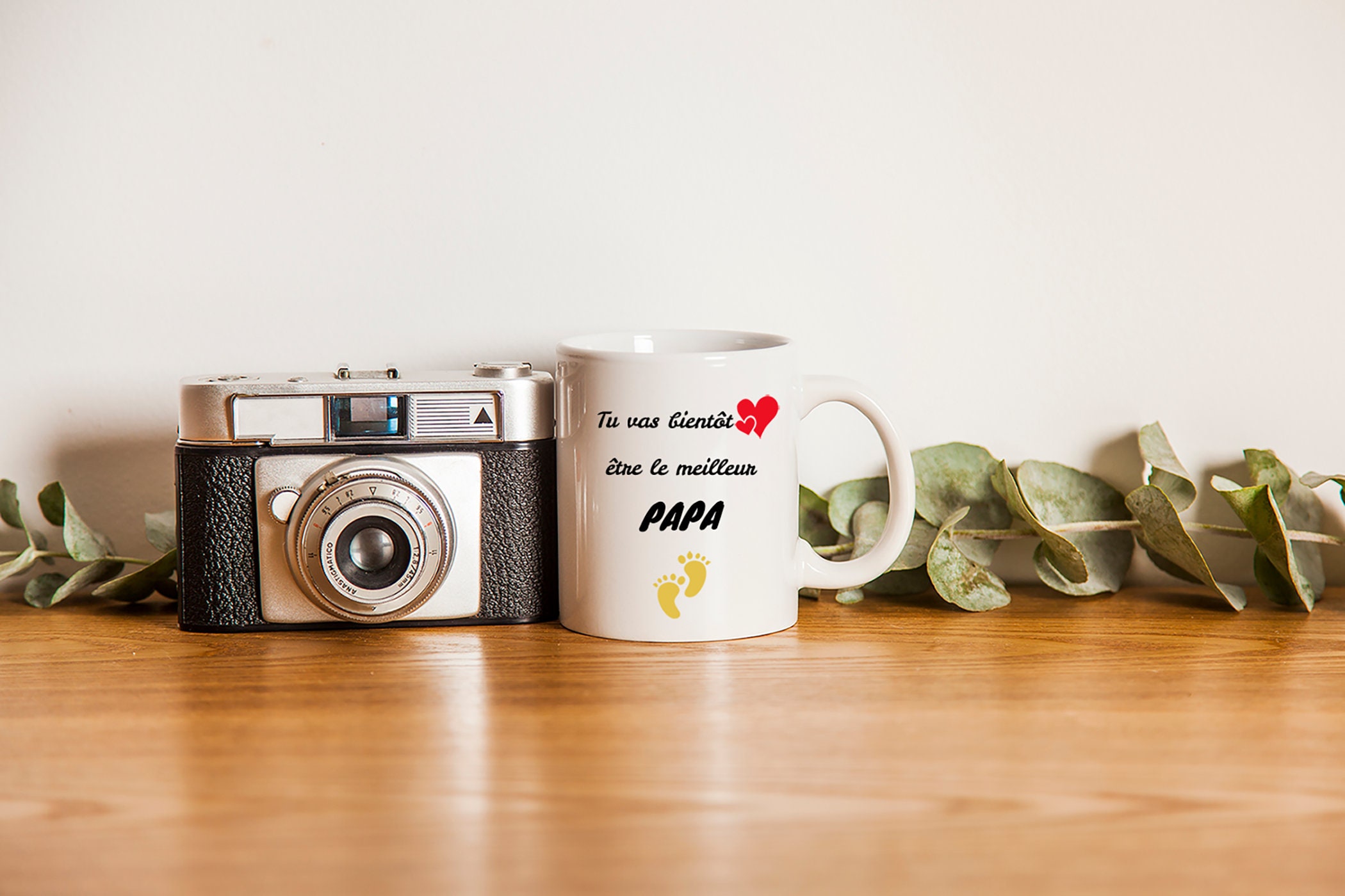 Mug/Tasse Blanc en Céramique Papa, Annonce de Naissance, Grossesse