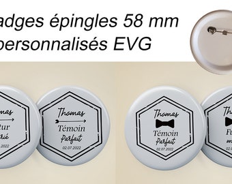 badges EVG , badge hommes, badges pour fête d'enterrement de vie de garçons, badges futur marié etc....