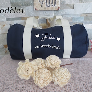 Sac de sport enfant prénom, sac de voyage, sac centre aéré, polochon, sac week-end/sortie de famille/amis, sac ballade/ TAILLE 40CMX20X20 /