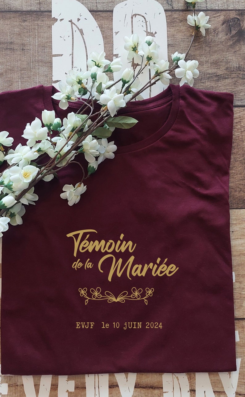 T-shirt evjf personnalisées, t-shirt evjf femmes, team de la mariée , t-shirt équipe de la mariée, enterrement de vie de jeune fille,Mariage image 1