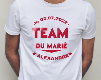 EVG T-Shirt + Datum + Vorname des Bräutigams, Team des Bräutigams, Team des Bräutigams, zukünftiger Bräutigam, Junggesellenabschied, Geschenk für den zukünftigen Bräutigam