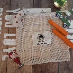 Ökologische Bio-Tasche, um Ihr Gemüse und Obst frisch zu halten, personalisierte Bio-Tasche, Geschenke für alle Gelegenheiten