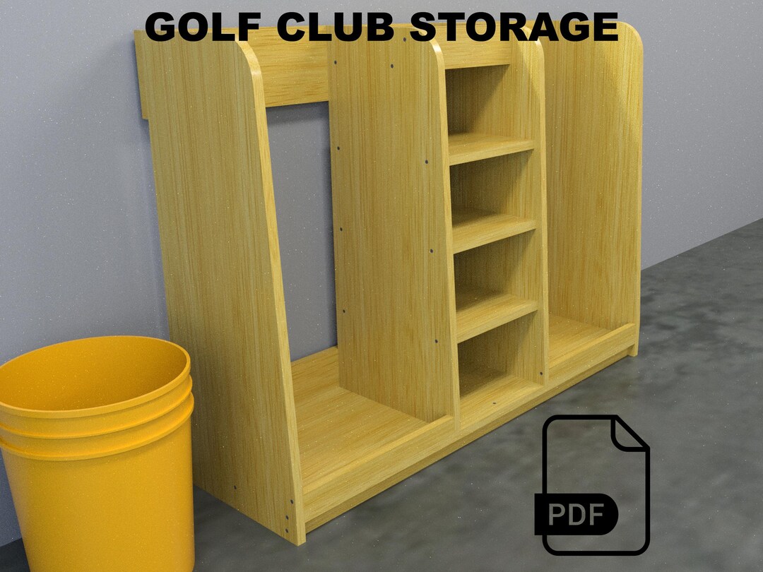 Golf Club Storage Rack - 2 Bays Plus Shelfs - Etsy