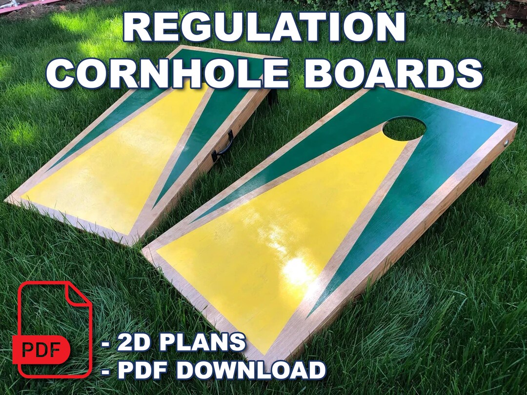 Regulation Cornhole Boards 2d Plans PDF Etsy