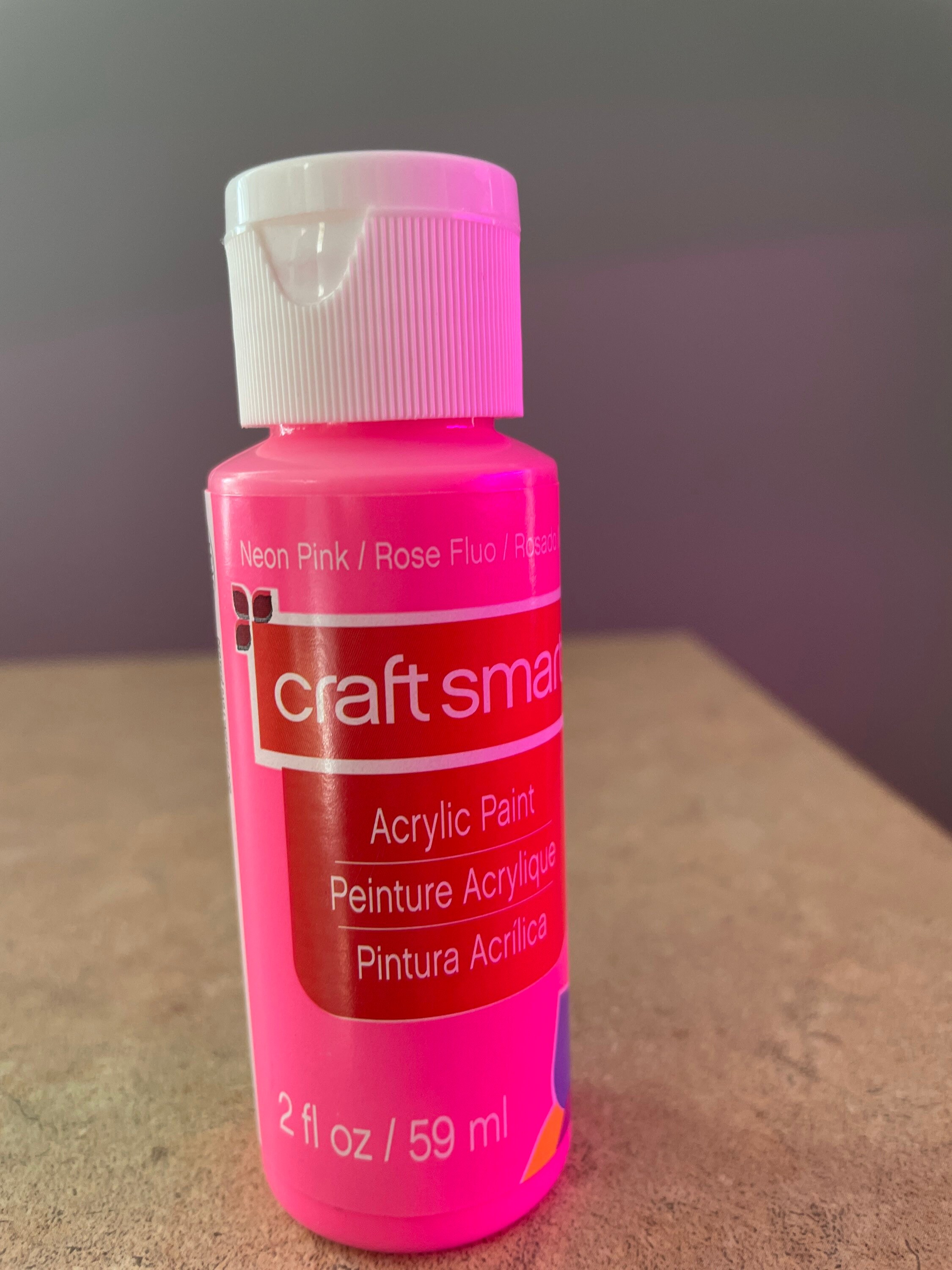 1 unopened bottle craftsmart paint 2oz Neon Pink Etsy