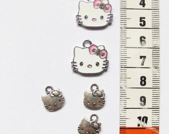 5 cute Kitty Cat charms