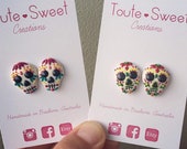 Sugar Skull Day of the Dead Halloween Earrings