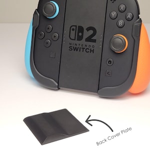 Nintendo Switch 2 Joy Con Grip Back Cover Plate - Hides sharp screw posts to use as a docked controller with 3rd party grips