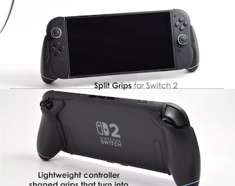 Empuñaduras divididas para Switch 2: comodidad total del mando Pro, modo acoplado práctico, elimina la flexión de los Joy-Con.