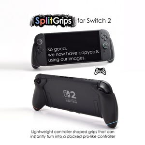 Split Grips for Switch 2 - Full Size Pro Controller Comfort, Convenient Docked Mode, Eliminate Joy-Con Flex
