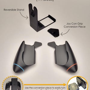 Nintendo Switch 2 Split Grips - Pro Controller feel in Handheld and Docked Play Full Kit - 4 Pieces