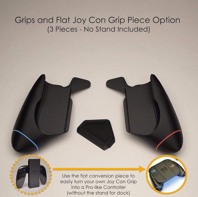 Nintendo Switch 2 Split Grips - Pro Controller feel in Handheld and Docked Play Grips, Exclude Stand