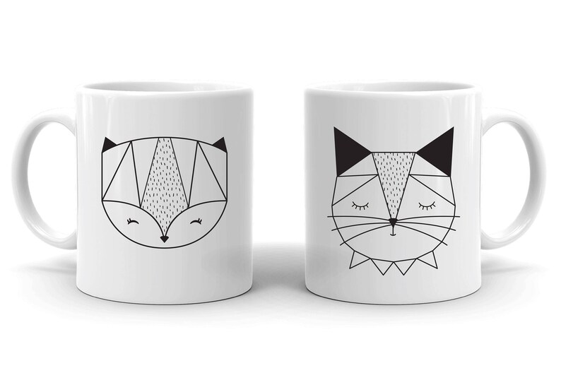 Cute Cat Mug Cute Mugs Cat Lover Coffee Mug Scandinavian Etsy