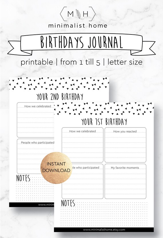 Baby Memories Journal Printable Bundle Memory Book New Mom Diary Shower Gift Milestones Planner