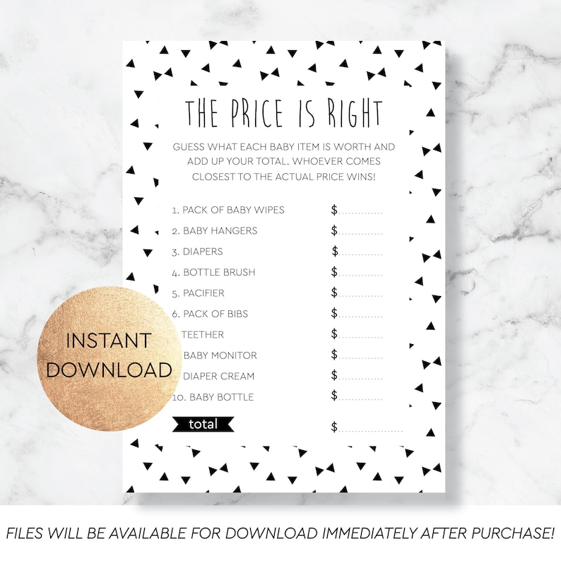 Price tag is Instantly Boy or girl Shower Match Printable, Revolutionary Gender Impartial Kid Shower Game titles and Strategies image about Price is Right Baby Shower Game Printable titled Value is Straight Kid Shower Sport Printable, Revolutionary Gender Impartial Child Shower Online games and Designs