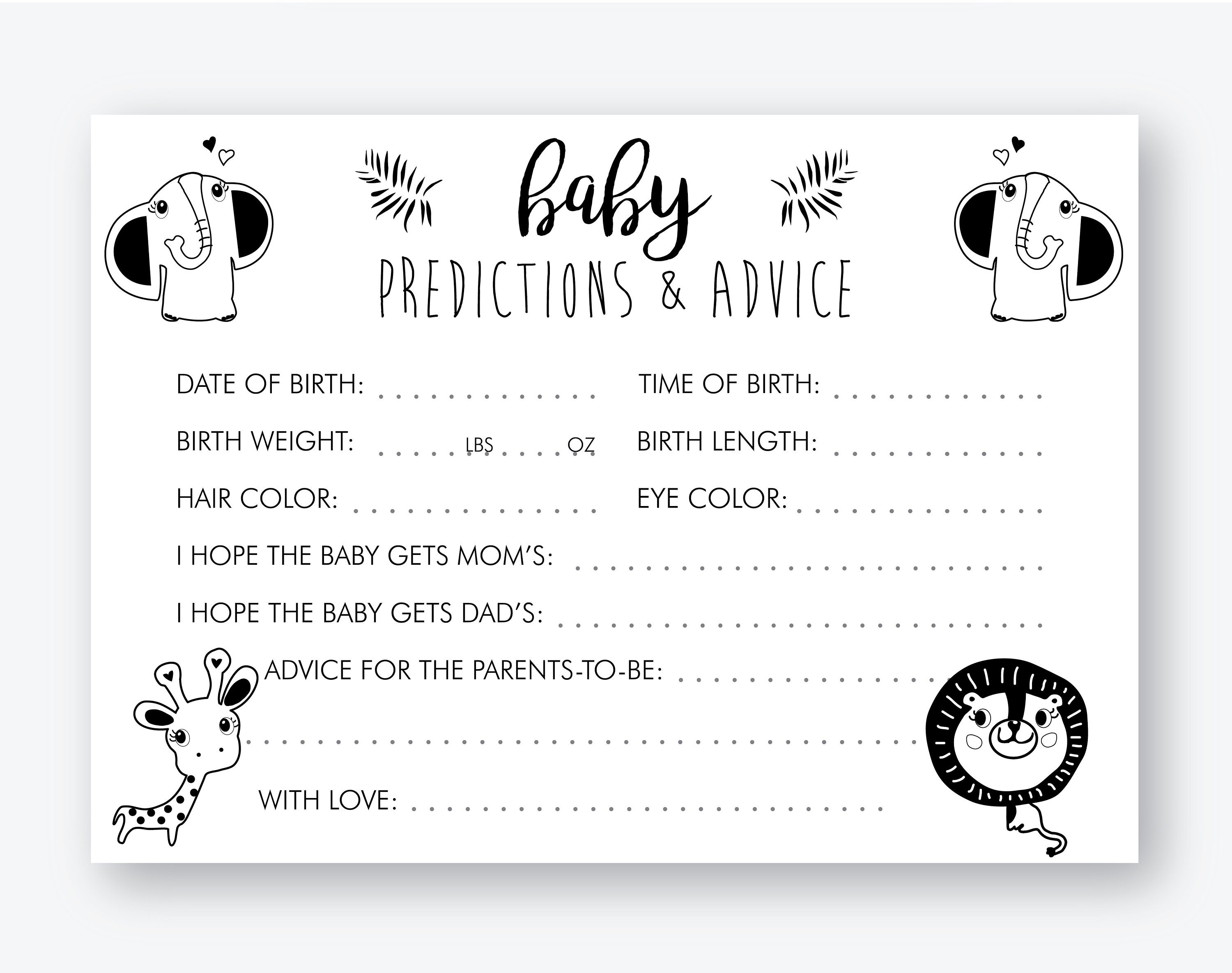 Safari Baby Shower Decoration Zoo Animals Baby Shower Games Etsy