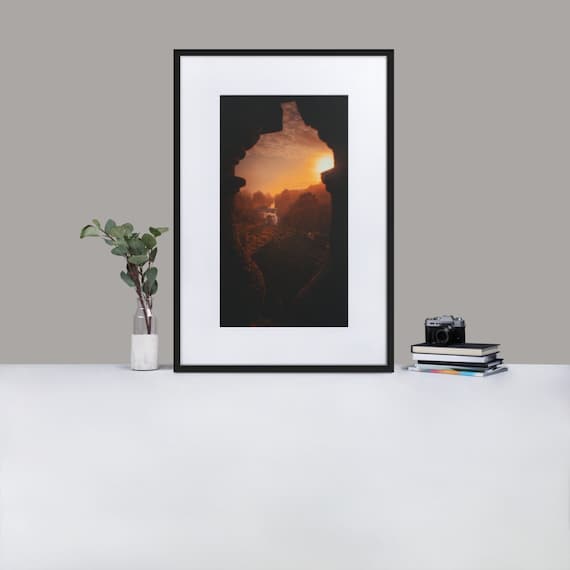 Avon Cliff View Matte Paper Framed Poster With Mat