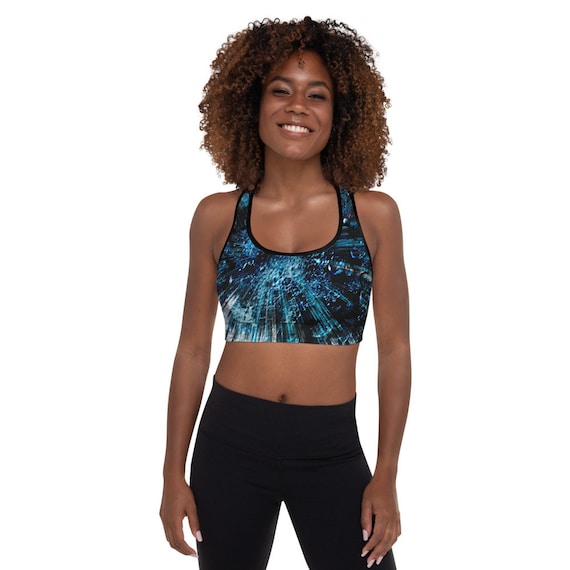 Yoga blue Padded Sports Bra