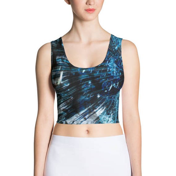 Blue Cut & Sew Crop Top