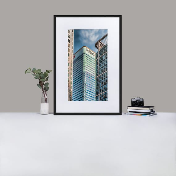 HSBC Tower London Matte Paper Framed Poster With Mat