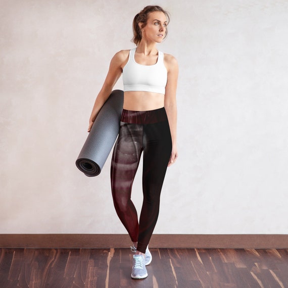 Red art Yoga Leggings