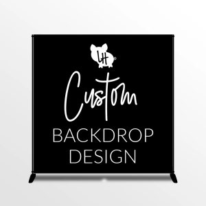 Banner de fondo IMPRESO PERSONALIZADO 150 x 177 cm Tamaño personalizado con cualquiera de sus imágenes / logotipos / texto o fotos