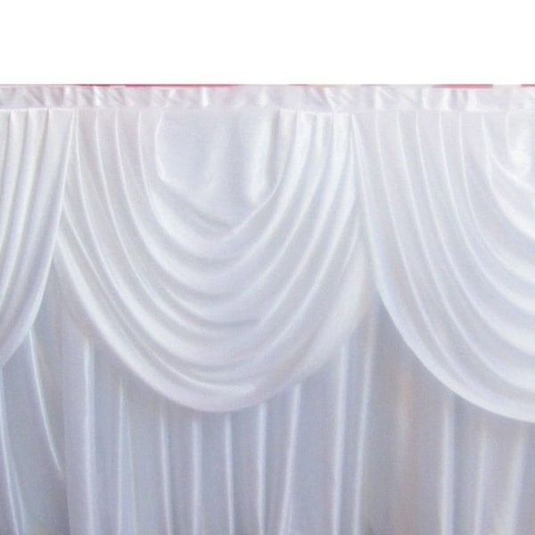 Wedding DETACHABLE SWAG Silky Satin Backdrop Party Stage Decoration