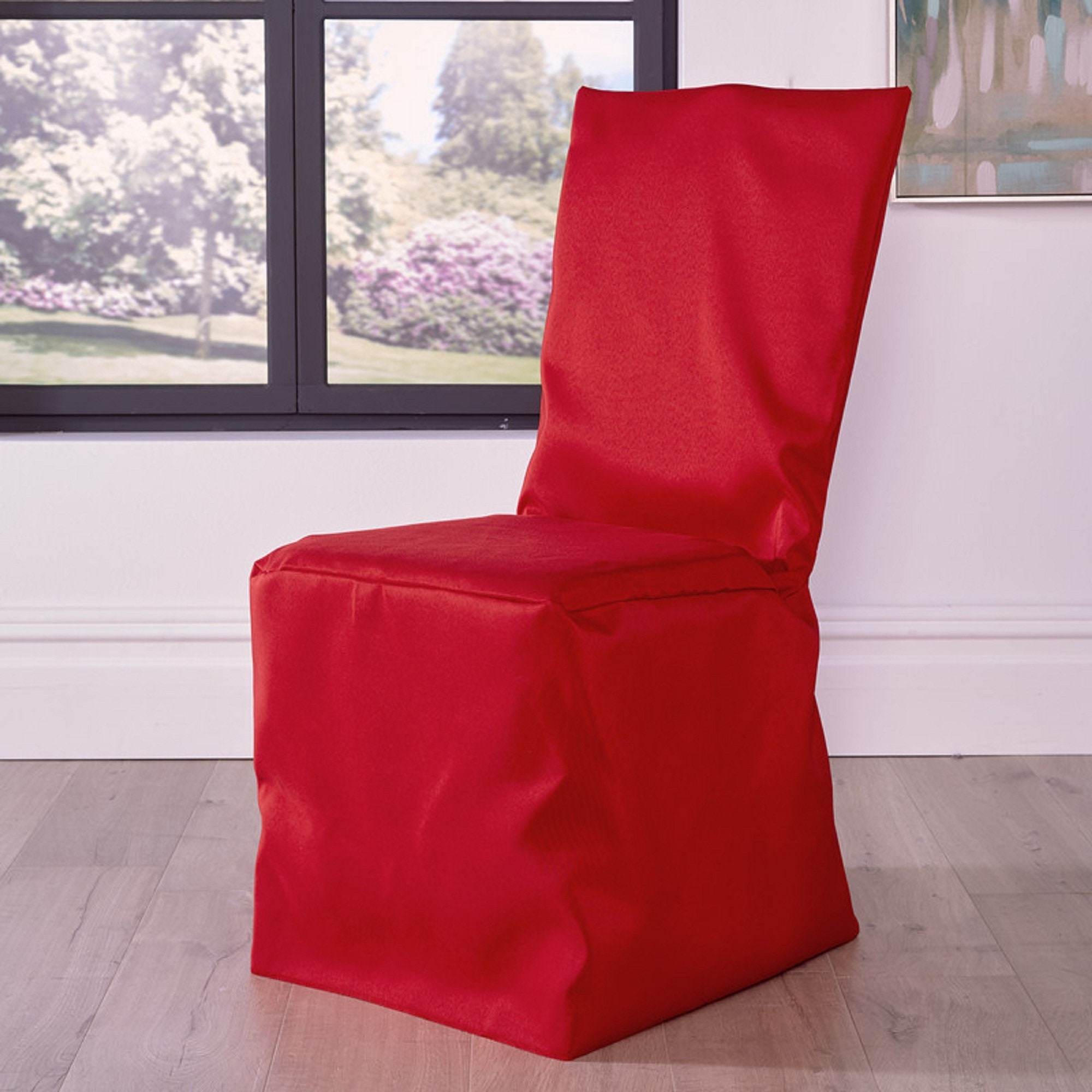Polyester Chair Cover SQUARE TOP Heavy Duty Dining Covers Etsy UK