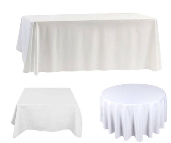1 5 10 Pcs Polyester Tablecloth Table Cover Cloth Banquet Wedding Party
