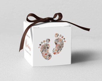 Baptism dredged box Car wax style African spirit black satin ribbon