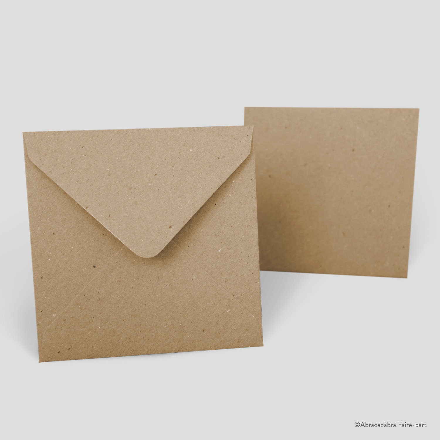 Lot de 50 enveloppes carrées - 15 x 15 cm - Blanc – 100 g/m²