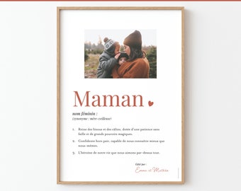 Mama-Definitionsposter mit Foto zum Selbstausdrucken