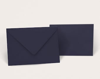 Colored envelopes, rectangular, 11.4 x 16.2 cm (A6), red or navy blue colors
