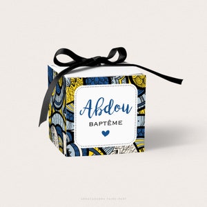 African baptism candy box, wax pattern