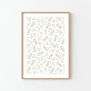 Póster animales del bosque, cervatillos o follaje verde para habitación de bebé o niño - JULES