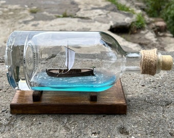 Ship in a bottle.